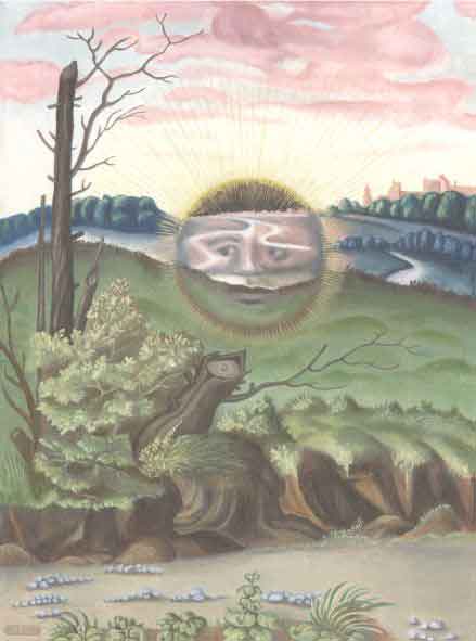 Black Sun, an oil painting by Adam McLean. Copyright 2002